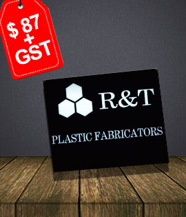 In shop or office sign